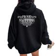 Proud Swimming Instructor Teacher Swim Swimmer Coach Women Oversized Hoodie Back Print Black