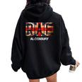 Raf Alconbury Vintage Distressed Airforce Women Oversized Hoodie Back Print Black