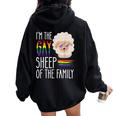 Rainbow Sheep Gay Sheep Of The Family Lgbtq Stuff Lesbian Women Oversized Hoodie Back Print Black