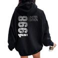 Retro 26 Years Old 26 Birthday For Women Women Oversized Hoodie Back Print Black