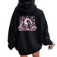 Retro Lab Week 2024 Phlebotomy Pink Girl Lab Week 2024 Women Oversized Hoodie Back Print Black