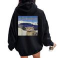 Rule 1 Always Boss Up Cat Meme For Women Women Oversized Hoodie Back Print Black