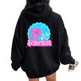 Scientist Lab Week 2024 Girl Women Women Oversized Hoodie Back Print Black