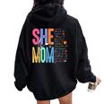 She Is Mom Christian Mother's Day Jesus Mama Religious Women Women Oversized Hoodie Back Print Black