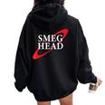 Smeg Head Red Dwarf Women Oversized Hoodie Back Print Black