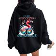 I Am So Flocking Gorgeous Pink Flamingo Cute And Sassy Women Oversized Hoodie Back Print Black