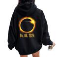 Solar Eclipse 2024 American Totality Astronomy Women Oversized Hoodie Back Print Black Solar Eclipse 2024 American Totality Astronomy Women Oversized Hoodie Back Print Black