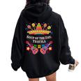 Soup Of The Day Tequila Mexican Humor Mexico Drinking Women Oversized Hoodie Back Print Black