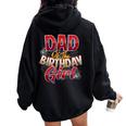 Spider Web Birthday Party Costume Dad Of The Birthday Girl Women Oversized Hoodie Back Print Black