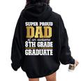 Super Proud Dad Of An Awesome 8Th Grade Graduate 2024 2025 Women Oversized Hoodie Back Print Black