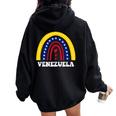 Venezuelan Girl Venezuela Franela Venezuela Mujer Venezolana Women Oversized Hoodie Back Print Black