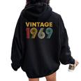 Vintage 1969 55Th Birthday 55 Years Old Women Oversized Hoodie Back Print Black