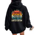 Vintage 2010 14 Years Old Boys And Girls 14Th Birthday Women Oversized Hoodie Back Print Black