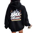 Vintage Bmx Mom Bmx Rider Women Oversized Hoodie Back Print Black