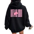 Western Let's Go Girls Bridal Bachelorette Party Cowgirl Women Oversized Hoodie Back Print Black