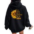 In A World Of Grandmas Be A Baba Polish Serbian Grandma Women Oversized Hoodie Back Print Black