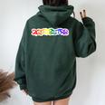 2Qt2bstr8 Lgbtq Rainbow Pride Graffiti Women Oversized Hoodie Back Print Forest