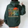 30 Years Old Vintage May 1994 30Th Birthday Women Women Oversized Hoodie Back Print Forest