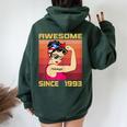 31 Years Old For Retro Vintage 1993 Awesome Since 1993 Women Oversized Hoodie Back Print Forest
