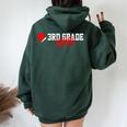 3Rd Grade Done Last Day Of School 3Rd Grade Graduation Women Oversized Hoodie Back Print Forest