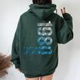 44Th Birthday 44 Years Old Vintage 1980 Women Oversized Hoodie Back Print Forest