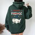 4Th Of July Pregnancy Patriotic Af Pregnant Man Women Women Oversized Hoodie Back Print Forest
