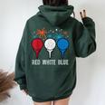 4Th July Red White Blue Golf Patriotic Golfer Dad Women Women Oversized Hoodie Back Print Forest