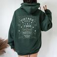 58Th Birthday Retro Limited Edition Man Woman Vintage 1966 Women Oversized Hoodie Back Print Forest