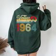 60 Years Old Vintage 1964 60Th Birthday Retro Women Oversized Hoodie Back Print Forest