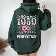 65 Year Old Made In 1959 Floral 65Th Birthday For Women Women Oversized Hoodie Back Print Forest