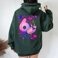 6Th Birthday Girl 6 Years Painting Art Number 6 Women Oversized Hoodie Back Print Forest