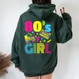 80S Girl 1980S Theme Party 80S Costume Outfit Girls Women Oversized Hoodie Back Print Forest