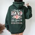 85 Year Old Made In 1939 Floral 85Th Birthday Women Women Oversized Hoodie Back Print Forest