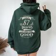 87Th Birthday Born 1932 Vintage 87 Year Old Women Oversized Hoodie Back Print Forest