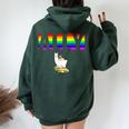 Ally Pride Lgbtq Equality Rainbow Lesbian Gay Transgender Women Oversized Hoodie Back Print Forest