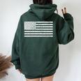 American Freedom Whiskey And Guns 1776 Graphic White Women Oversized Hoodie Back Print Forest