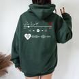 Arabic Letters Calligraphy Woman Mama Mom Women Oversized Hoodie Back Print Forest