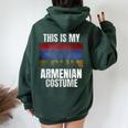 This Is My Armenian Costume For Vintage Armenian Women Oversized Hoodie Back Print Forest