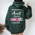 Aunt Again 2023 Loading New Auntie To Be Promoted To Aunt Women Oversized Hoodie Back Print Forest