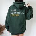 Aunt Godmother Legend Mommy Mom Happy Mother's Day Vintage Women Oversized Hoodie Back Print Forest