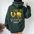 Autism Awareness Seeing The Giraffe World View Women Oversized Hoodie Back Print Forest