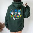 Autism Support Squad Gnomes Awareness Matching Kid Women Oversized Hoodie Back Print Forest