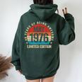 Awesome Since May 1976 Vintage 48Th Birthday Women Women Oversized Hoodie Back Print Forest