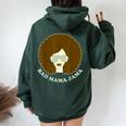 Bad Mama Jama Women Oversized Hoodie Back Print Forest