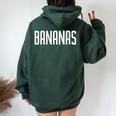 Bananas In Pajamas Cool And Simple Fruit Women Oversized Hoodie Back Print Forest