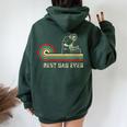 Best Dad Ever Blacksmith Dad Retro Blacksmithing Metalworker Women Oversized Hoodie Back Print Forest