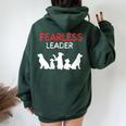 Best Dog Walker Dog Lover Dog Parent Alpha Fearless Leader Women Oversized Hoodie Back Print Forest