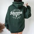 Best Momma Ever Modern Calligraphy Font Mother's Day Momma Women Oversized Hoodie Back Print Forest