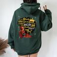 Black Afro Blessed Mom Christian African Mother's Day Women Oversized Hoodie Back Print Forest