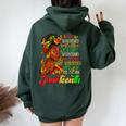 Black History Month Junenth I Am The Storm Black Women Women Oversized Hoodie Back Print Forest